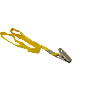 Cordao para Cracha Tecido Amarelo C/Pres. Jacare - Imagem 3