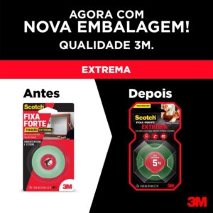 Fita Fixa Forte Espuma Extrema ate 5KG 24MMX2M - Imagem 2