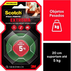 Fita Fixa Forte Espuma Extrema ate 5KG 24MMX2M - Imagem 7