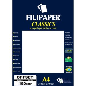 Papel para Impressao A4 Offset Branco 180GR. - Imagem 1