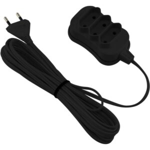 Extensao Eletrica Bipolar 5M 3 Entradas Preta - Imagem 2