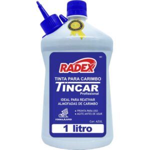 Tinta para Carimbo 1 Litro Azul - Imagem 1