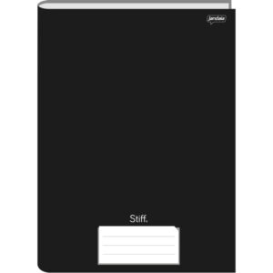 Caderno Brochurao Capa Dura Stiff 96FLS. Preto - Imagem 1