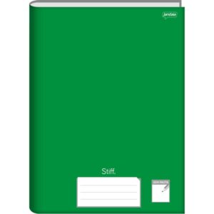 Caderno Brochurao sem Pauta Stiff 96FLS. Verde Cd. - Imagem 1