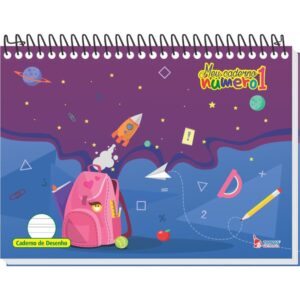 Caderno Desenho Univ Capa Dura Numero 1 40F 150G. Espiral - Imagem 4