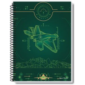 Caderno Espiral 1/4 Capa Dura Rox Masculino 48FLS. - Imagem 3