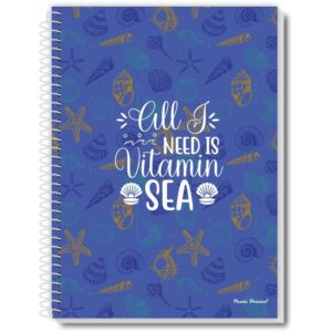 Caderno Espiral 1/4 Capa Dura Uau Feminino 48FLS. - Imagem 1