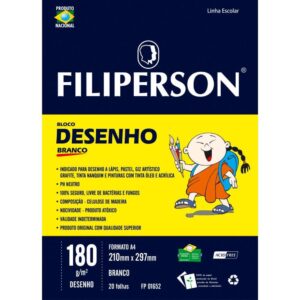 Bloco Tecnico sem Margem Desenho a-4 180G. 20FLS.BRANCO - Imagem 1