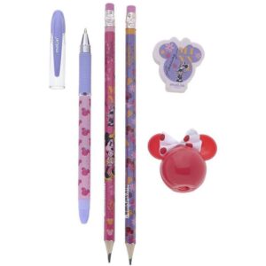 Kit Escolar Minnie 1CAN+2LAP+1BORR+1APONT - Imagem 2