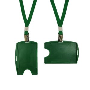 Cordao para Cracha Tecido Verde C/Presilha Jacare - Imagem 1