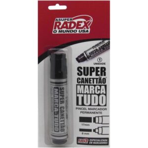 Pincel Marcador Permanente Super Canetao 17MM Preto - Imagem 1