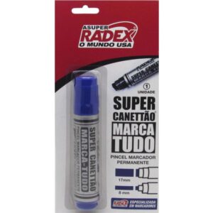 Pincel Marcador Permanente Super Canetao 17MM Azul - Imagem 1