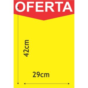 Cartaz para Marcacao Oferta Amarelo A3 250G 29X42CM - Imagem 1