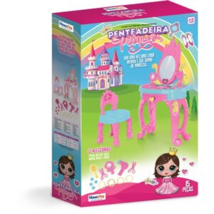 Maquiagem e Beleza Infantil Penteadeira de Princesa C/Banc - Imagem 2
