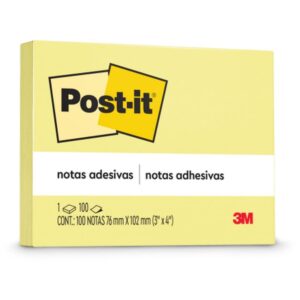 Bloco de Recado Post-It 657 Amarelo 76X102MM C/100FLS - Imagem 1