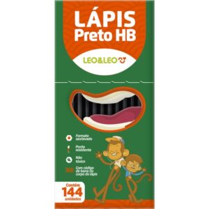 Lapis Preto Sextavado Leo e Leo Preto Hb - Imagem 1