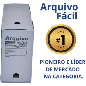 Arquivo Morto Polipropileno Facil Novaonda Cinza - Imagem 1