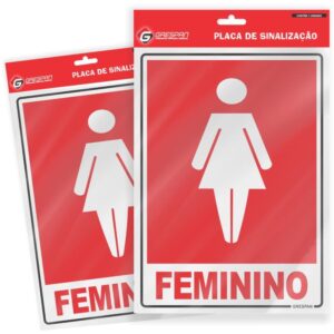 Placa de Sinalizacao Feminino 15X20CM. - Imagem 1
