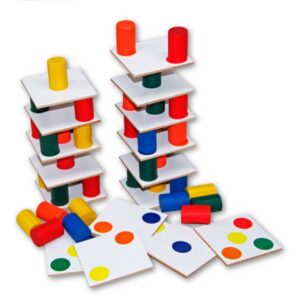 Brinquedo Pedagogico Madeira Torre Inteligente 18PLACAS - Imagem 1