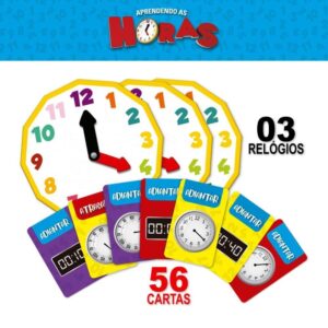 Brinquedo Pedagogico Aprendendo as Horas - Imagem 2