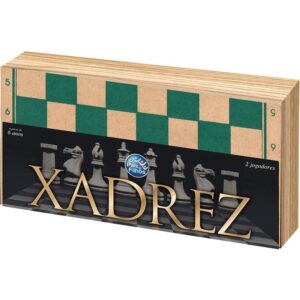 Jogo de Xadrez Oficial Cx em Madeira 40CM - Imagem 1