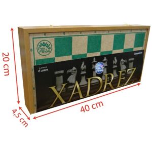 Jogo de Xadrez Oficial Cx em Madeira 40CM - Imagem 4