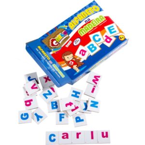 Brinquedo Pedagogico Madeira Alfabeto na Madeira 26PCS - Imagem 2