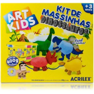 Massa para Modelar Criativa Art Kids Dinossauro Familia - Imagem 1