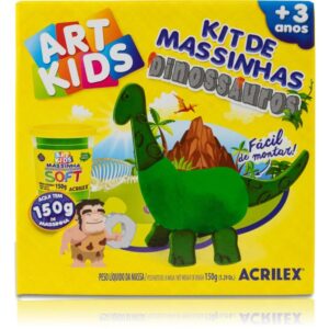 Massa para Modelar Criativa Art Kids Dinossauro 2 Azul - Imagem 1