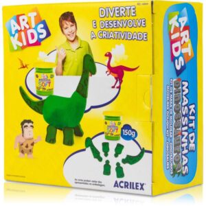 Massa para Modelar Criativa Art Kids Dinossauro 2 Azul - Imagem 3