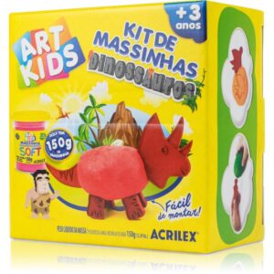 Massa para Modelar Criativa Art Kids Dinossauro 3 Vermelho - Imagem 1