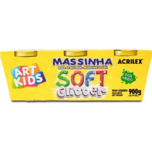 Massa para Modelar Soft Glitter 150G 6CORES - Imagem 1