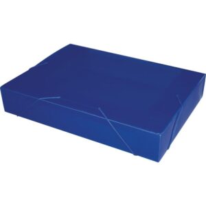 Pasta Aba Elastica Plastica Oficio 55MM Azul - Imagem 1