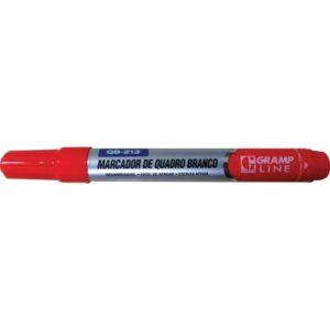 Pincel Quadro Branco QB213 Recarregavel Vermelho - Imagem 1