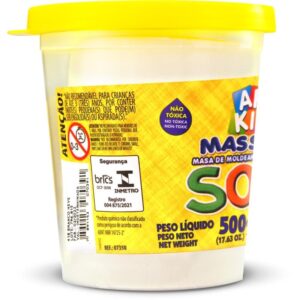 Massa para Modelar Soft 500G.BRANCO Neve Bs Amido - Imagem 2