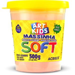Massa para Modelar Soft 500G.AMAR.PESSEGO Bs Amid - Imagem 1