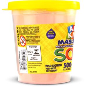 Massa para Modelar Soft 500G.AMAR.PESSEGO Bs Amid - Imagem 2