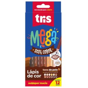 Lapis de Cor Triangular Mega Soft Tons de Pele 12CORES - Imagem 1
