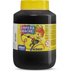 Tinta Guache 500ML Preto - Imagem 1