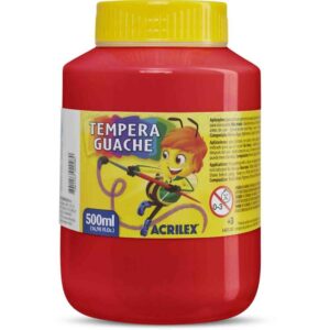 Tinta Guache 500ML Vermelho Vivo - Imagem 1