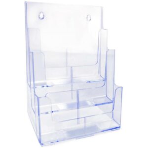 Organizador de Escritorio Triplo Vertical Cristal - Imagem 1