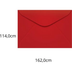 Envelope Colorido Carta 114X162 Vermelho Toquio 80G - Imagem 1