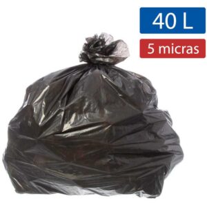 Saco para Lixo 40L Preto 55X59CM 5MICRAS - Imagem 1