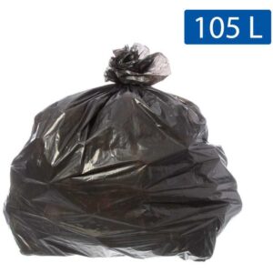 Saco para Lixo 105L Preto 75X105CM 5 Micras - Imagem 1