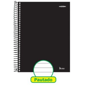 Caderno 10X1 Capa Dura Neutro Preto 200FLS. - Imagem 1