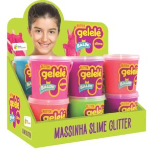 Slime Gelelé Balde Gliter 457G - Imagem 1