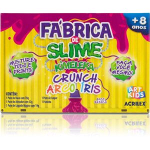 Slime Kimeleka Crunch Arco Iris Fab - Imagem 1