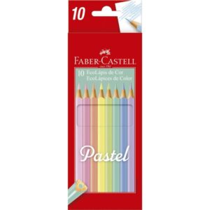 Lapis de Cor Triangular Ecolapis Tons Pastel 10 Cores - Imagem 1