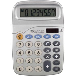 Calculadora de Mesa 8DIGITOS Bateria Cinza - Imagem 1