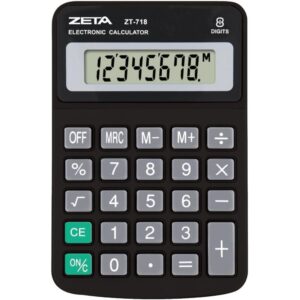 Calculadora de Bolso 8 Dig. Zeta ZT718 Preta - Imagem 1